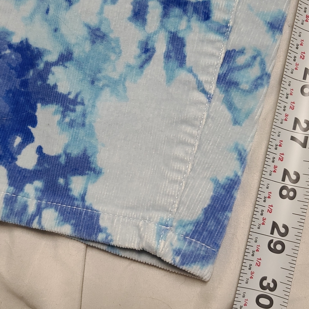 Style & Co Corduroy Blue Tie-Dye Women Jeans Curvy Fit Size 12, Skinny - Picture 9 of 11